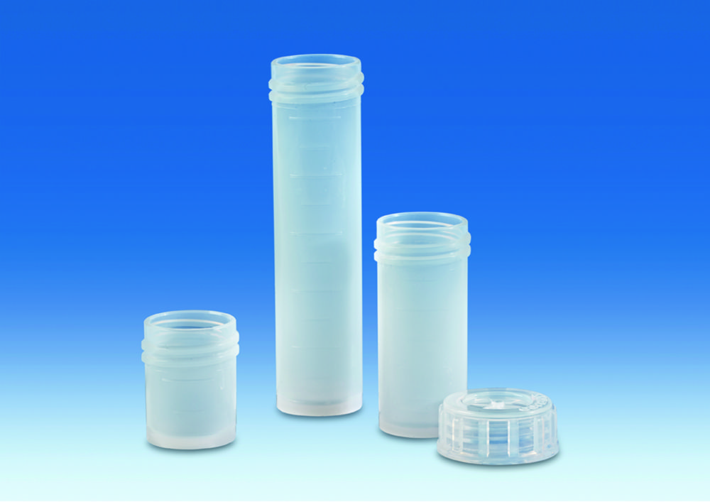 Sample vials, PFA, outer base flat