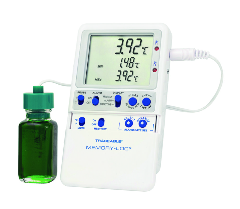 Temperaturdatenlogger Traceable® Memory-Loc™, mit 1 Flaschenfühler