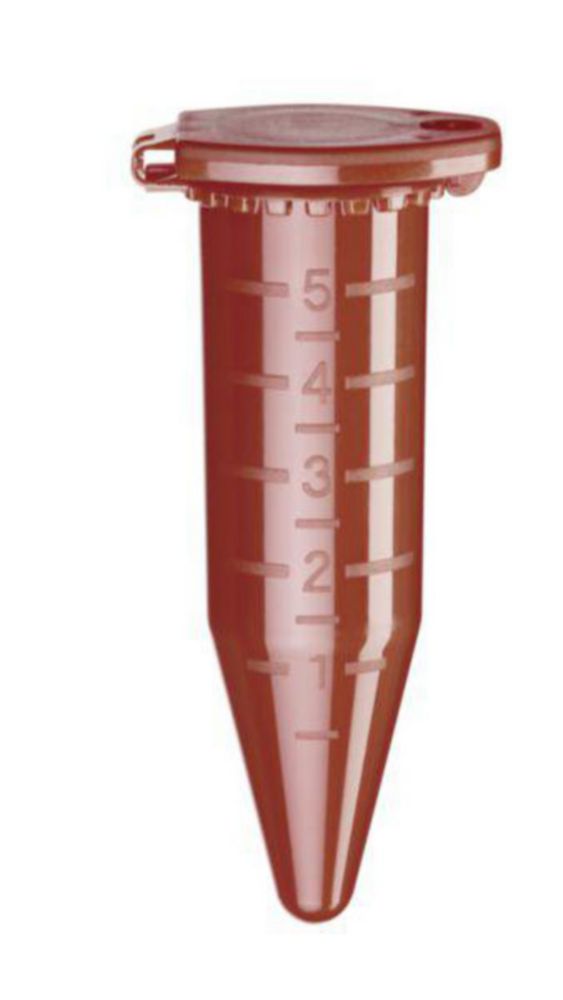 Eppendorf Tubes® 5.0 mL, PP, with hinged lid, amber