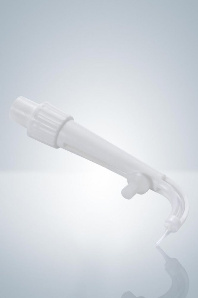 Titration discharge units for bottle-top dispensers and digital burettes