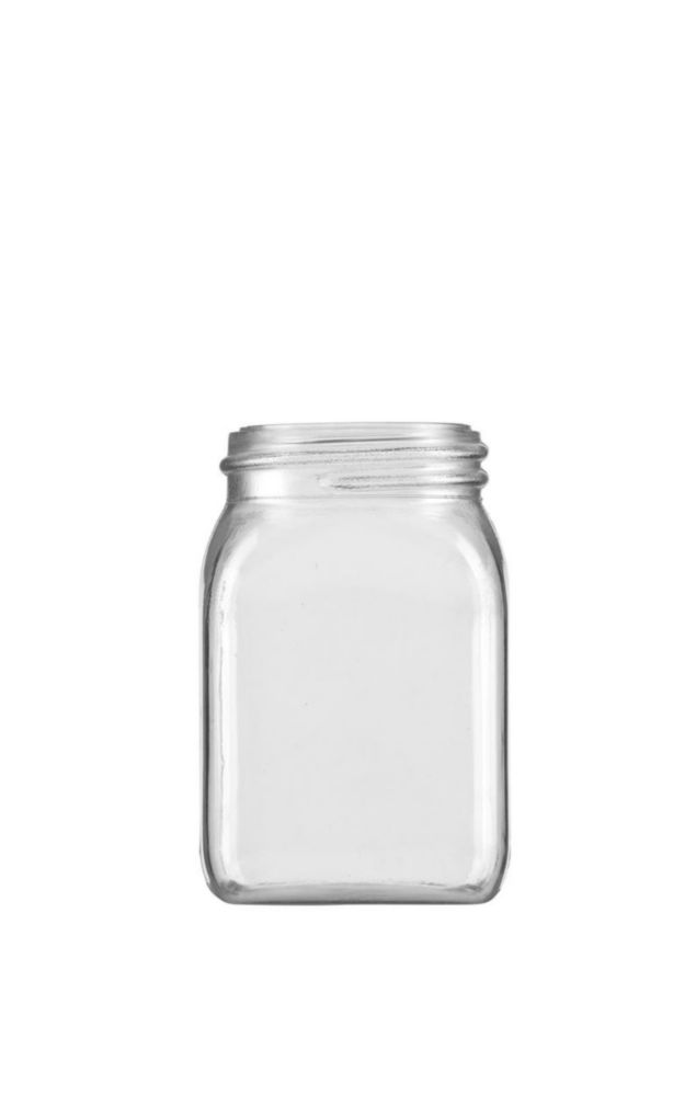 Square wide-mouth containers without closure, series 310, PETG