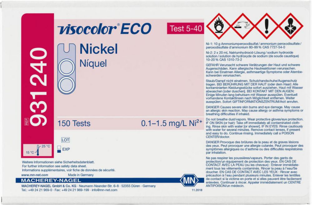 Testkits VISOCOLOR® ECO für Gewässeranalysen, Nachfüllpackung