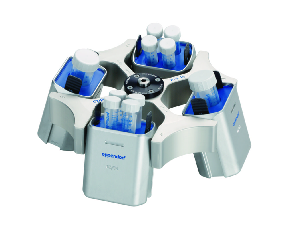 Swing-out rotor A-4-44 for centrifuges 5804/5804 R, 5810/5810 R, incl. 4 rectangular buckets of 100 ml
