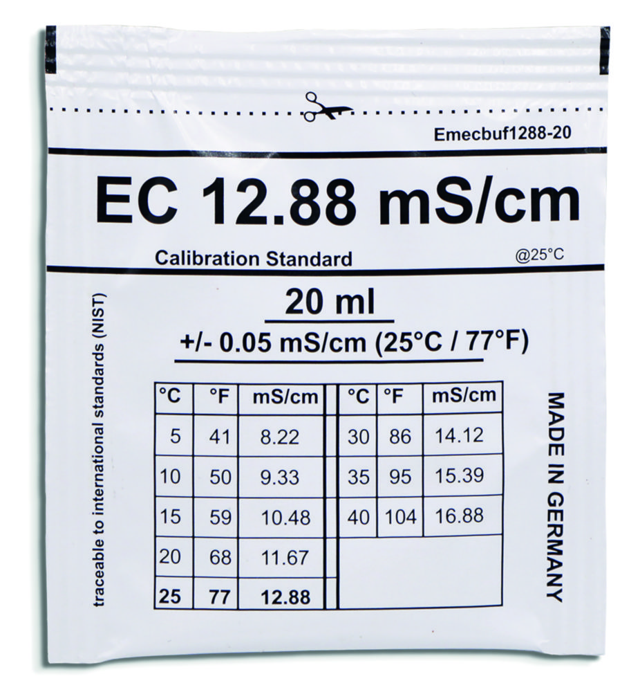 Conductivity calibration solutions