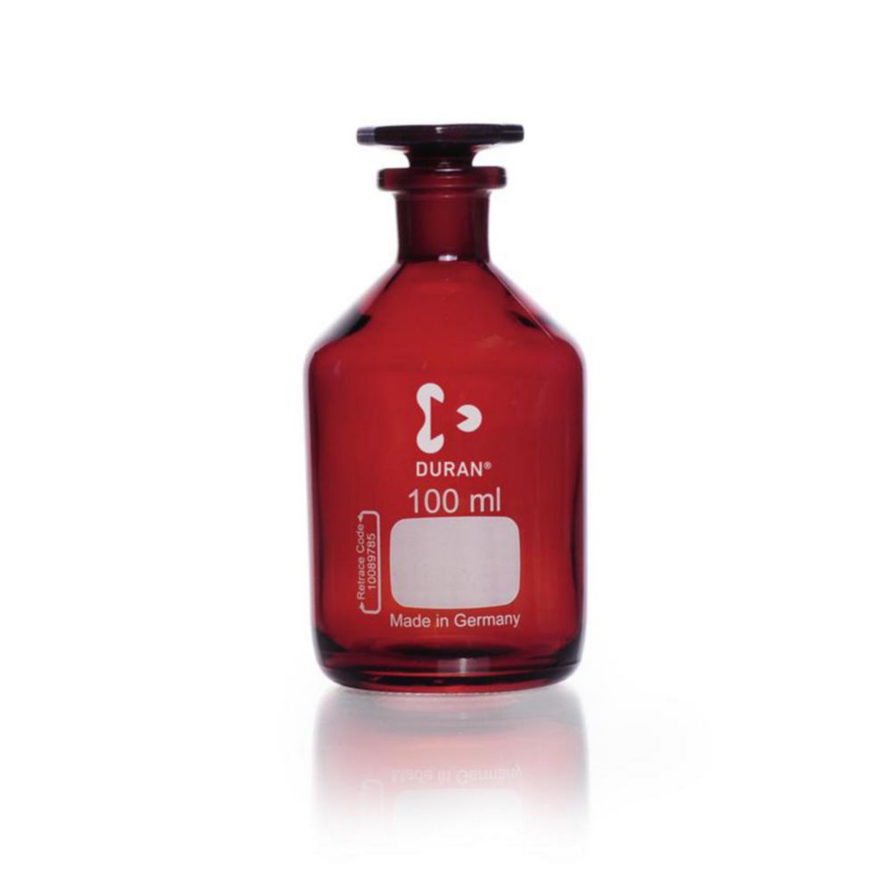 Narrow-mouth reagent bottles, DURAN®, amber glass