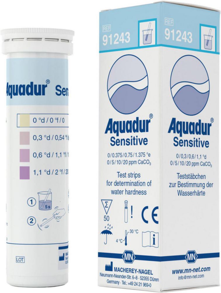 Water hardness test strips, AQUADUR®