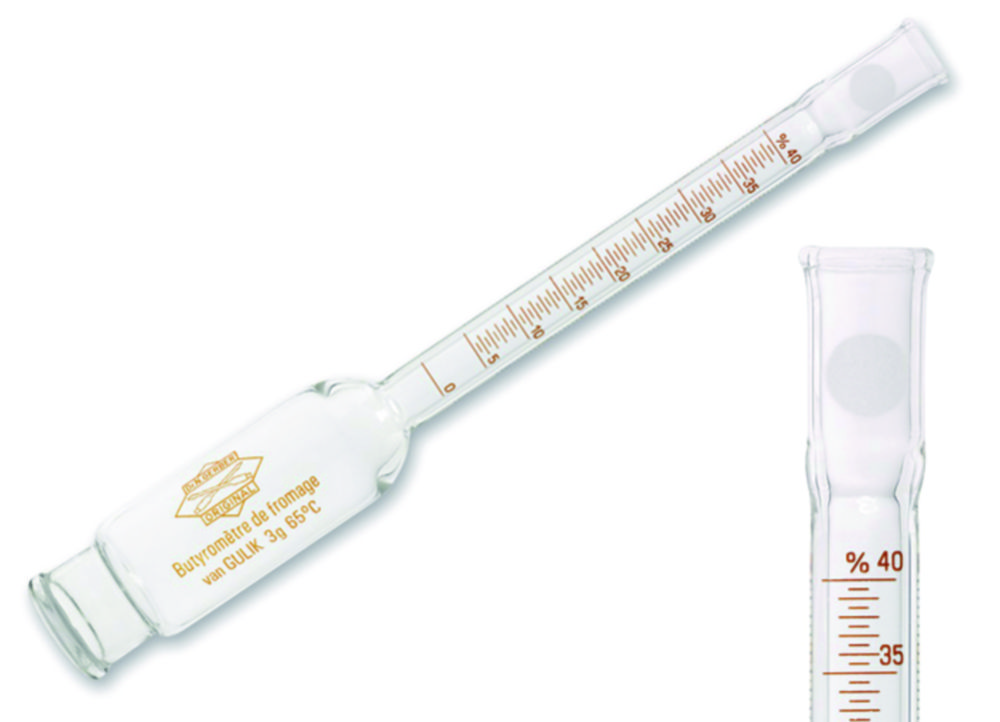 Cheese Butyrometer Van Gulik with accessories