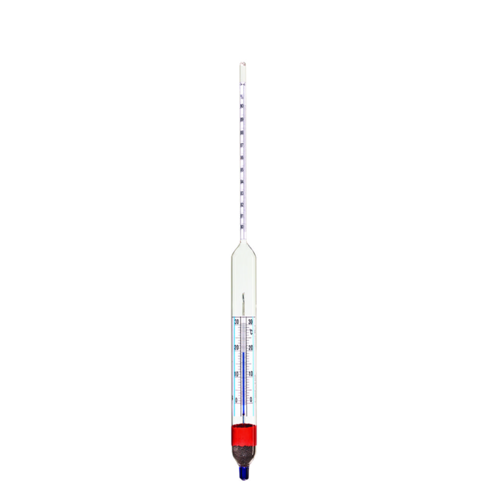 Alcoholmeters with thermometer