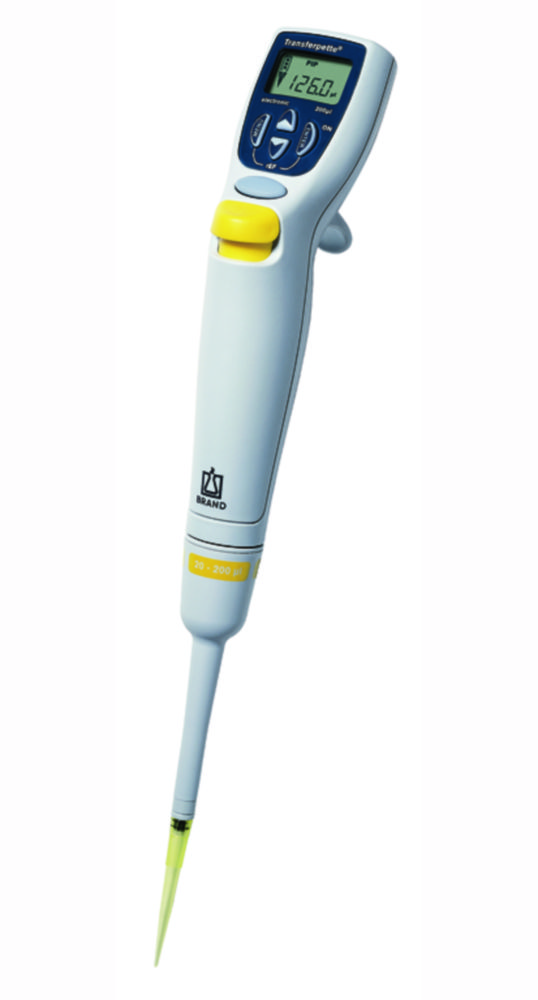 Single channel microliter pipettes, Transferpette® electronic, variable, with power supply