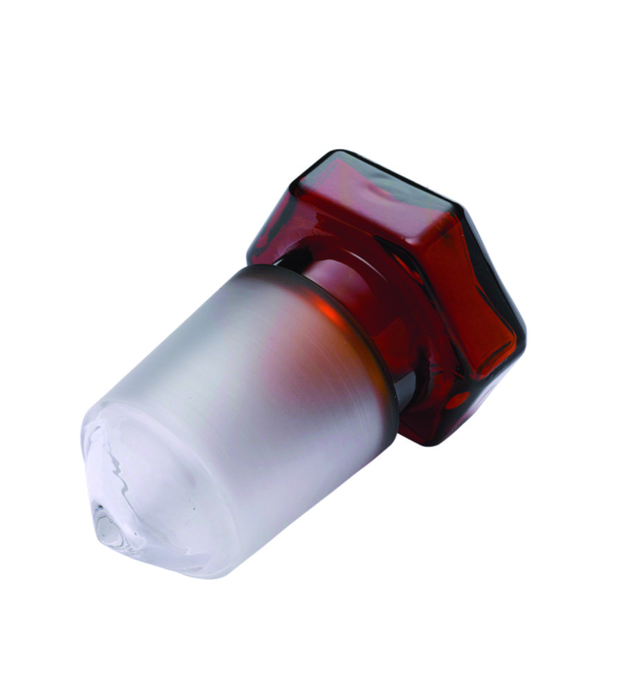 Hollow stoppers, hexagonal plate, glass