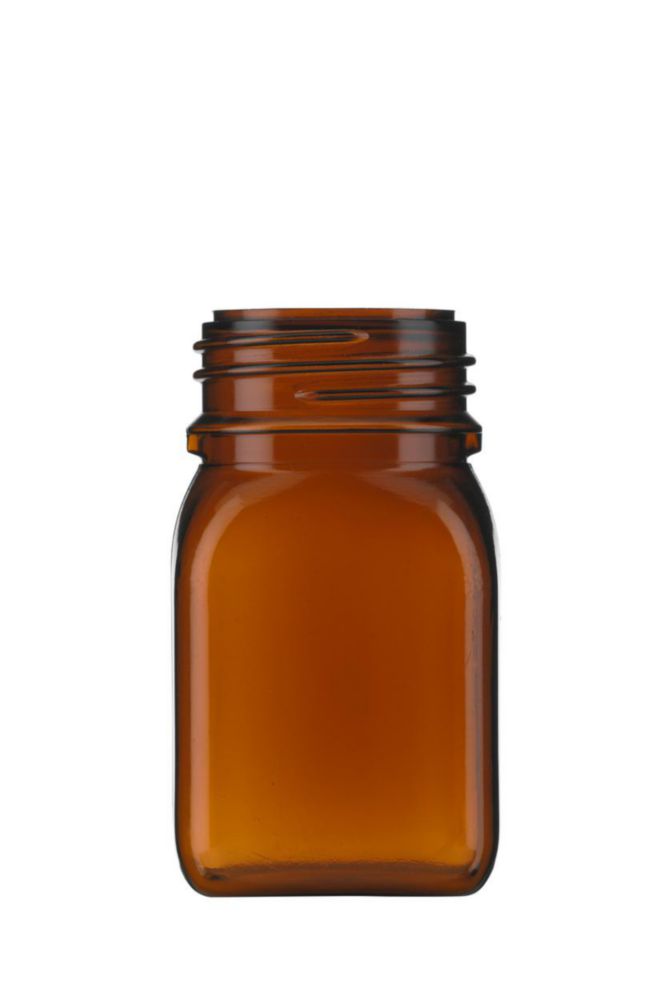 Square wide-mouth containers without closure, series 310, PVC