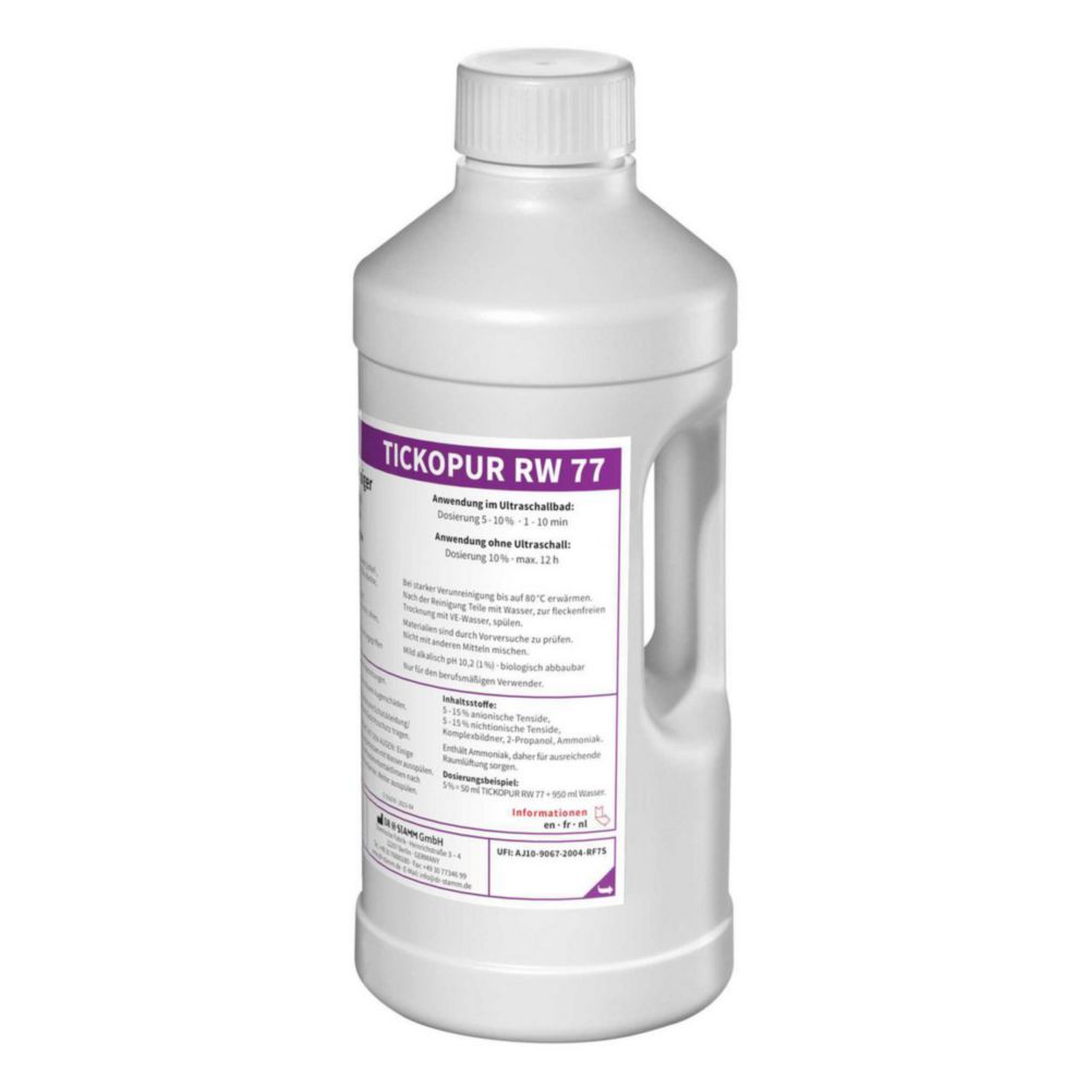 Concentrates for ultrasonic baths TICKOPUR RW 77