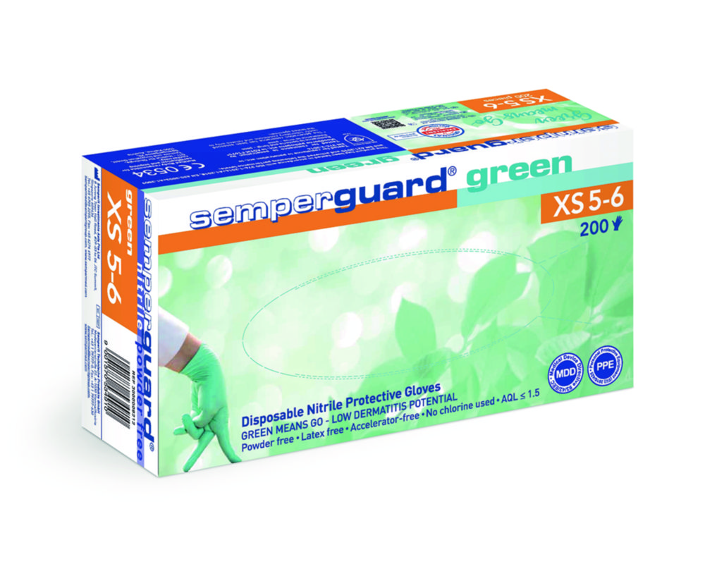 Disposable gloves, Semperguard® Green, Nitrile